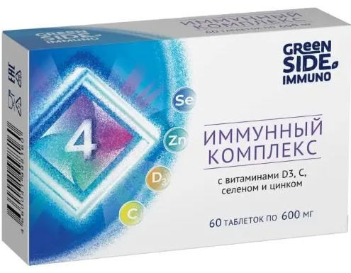 фото упаковки Иммунный комплекс 4 с витаминами D3 C селеном и цинком