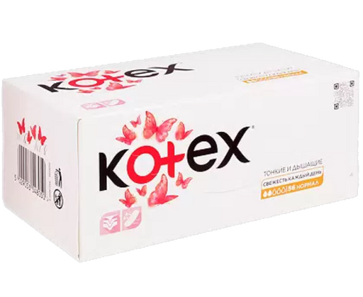 Kotex Normal прокладки ежедневные, прокладки гигиенические, нормал, 56 шт.